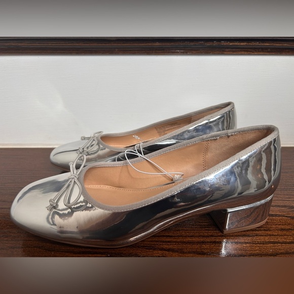 Women’s Silver Joy Ballet Pumps, A New Day, Sz. 8 1/2 - Picture 6 of 9